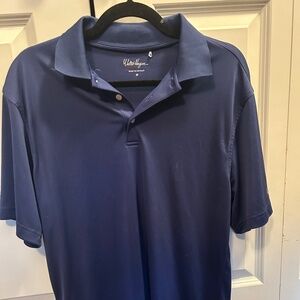 WALTER HAGEN GOLF Men's BLUE Stretch Knit 3-BUTTON Short Sleeve POLO SHIRT M